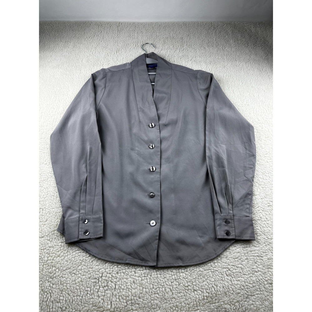 Pendleton Shirt Womens‎ Size 6 Casual Woolen Mills Button Up Long Sleeve Gray